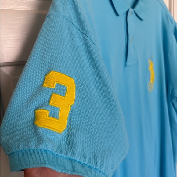 Polo Ralph Lauren big pony Polo mens size XL, aqua blue - Picture 2 of 6